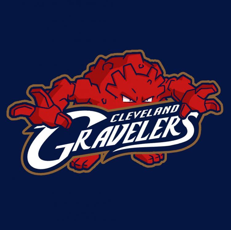 Cleveland Cavaliers Pokemon logo fabric transfer
